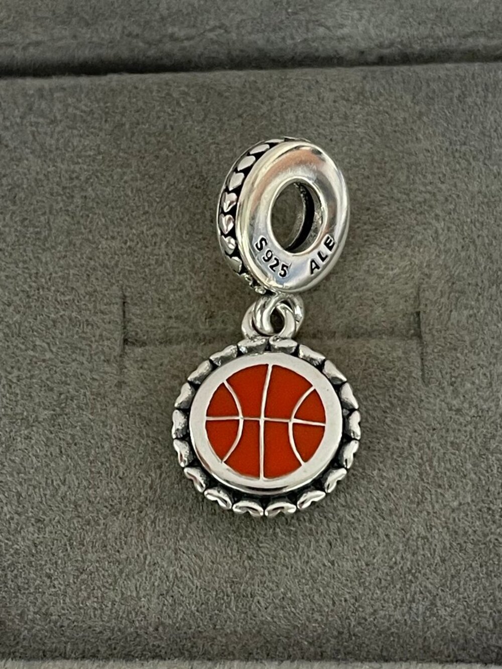 Pandora Basketball Swoosh! Exclusive charm Pendant S925 Sterling Silver Jewelry